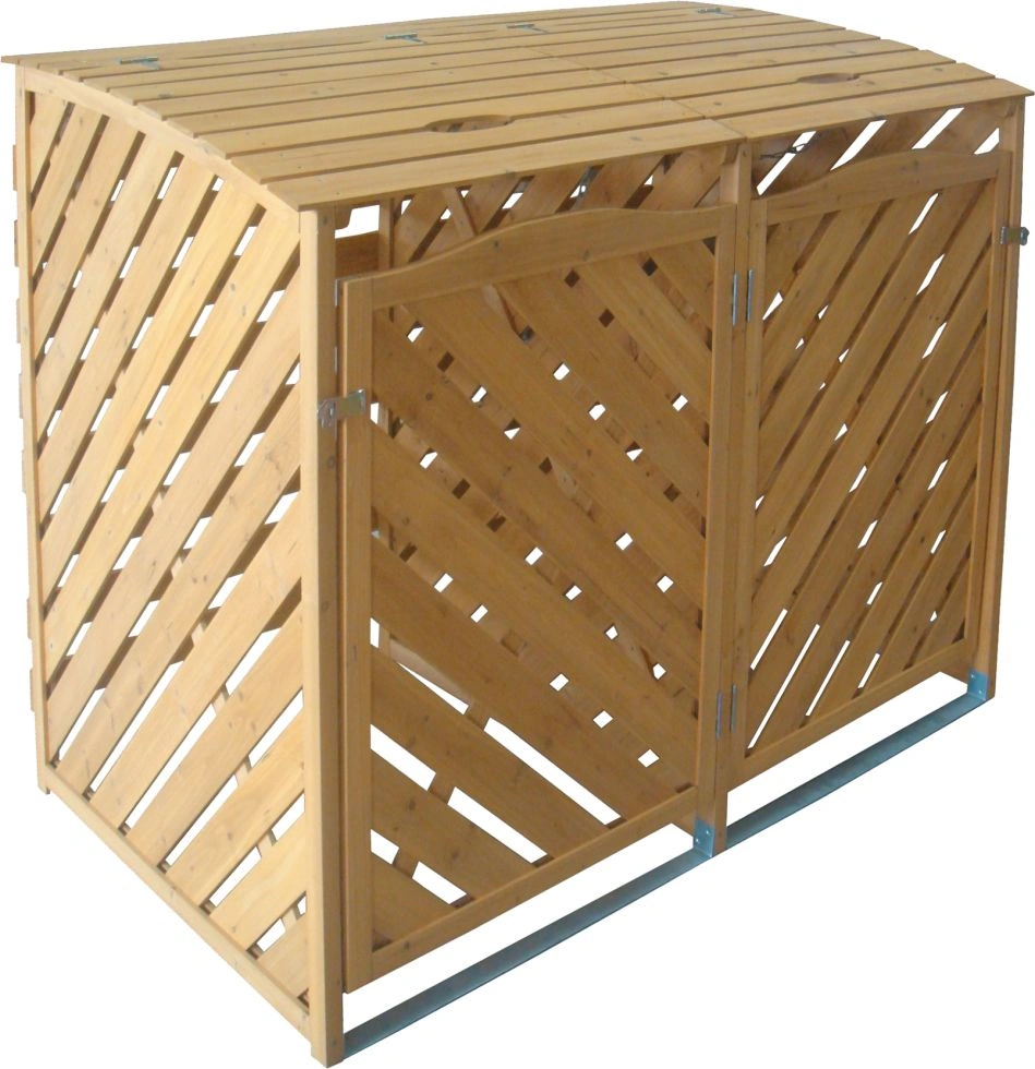 TrendLine Mülltonnenbox aus Holz für 2 × 240 l Mülltonnen TrendLine Mülltonnenbox aus Holz für 2 × 240 l Mülltonnen