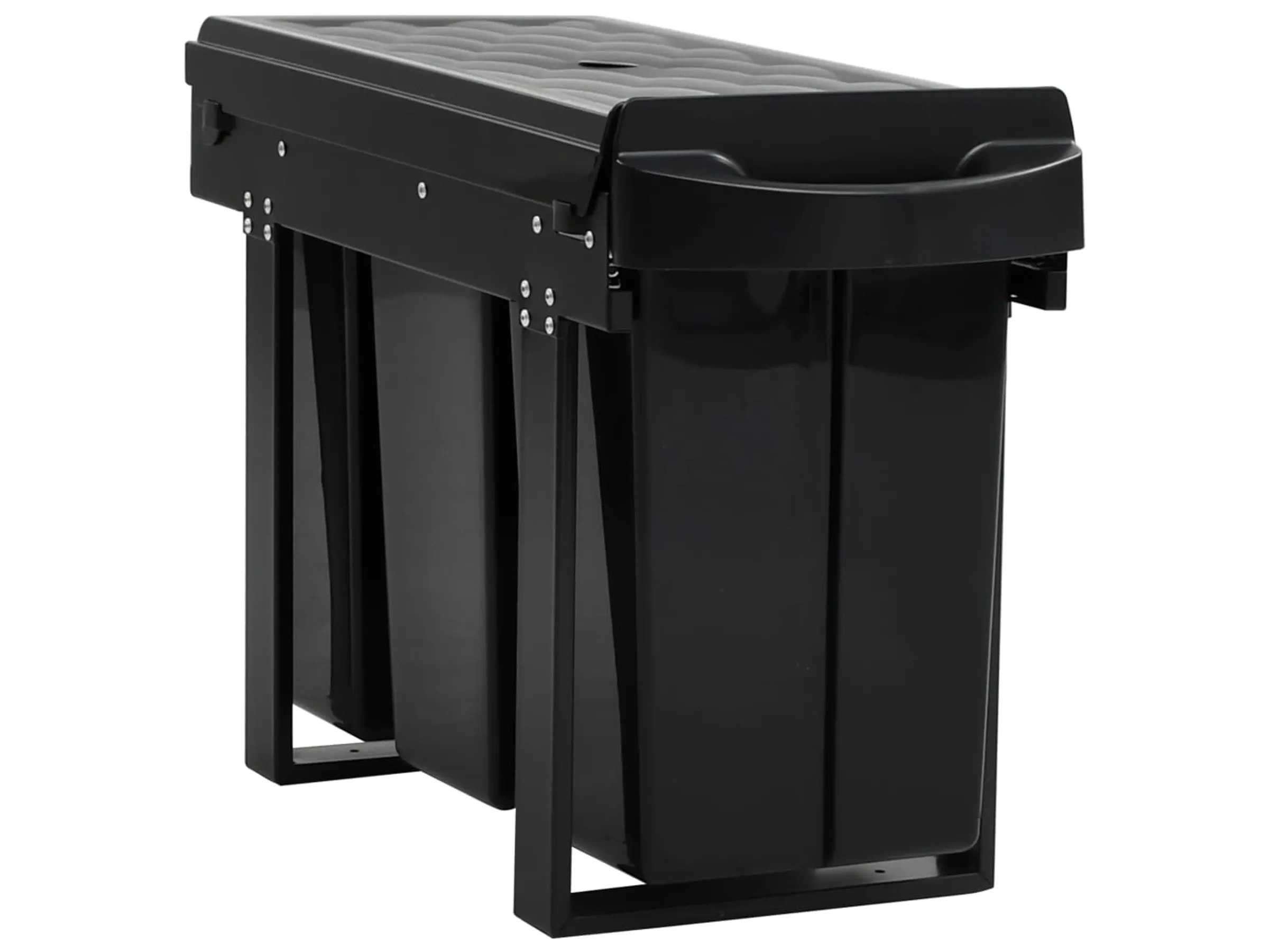 vidaXL Abfallbehälter für Küchenschrank – Ausziehbar mit Soft-Close, 36 L (3 × 12 L)