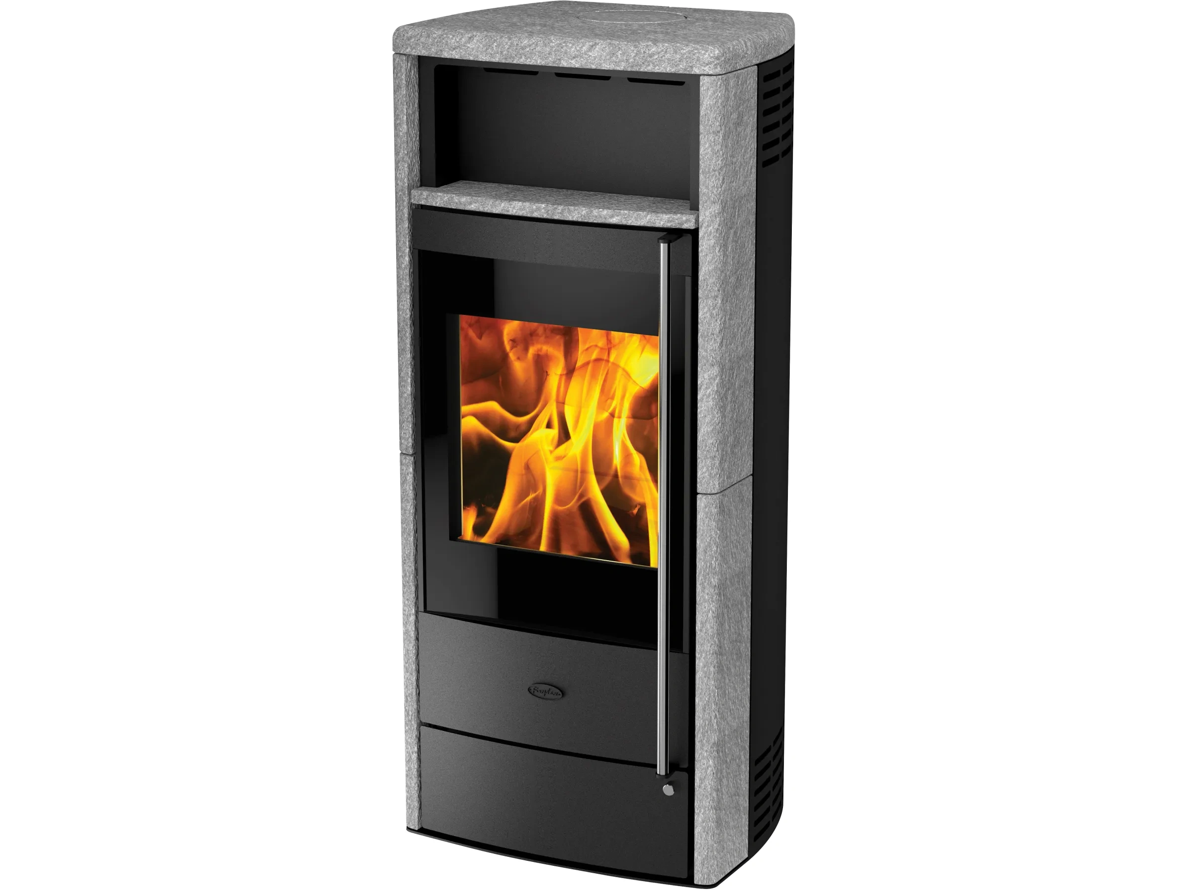 Fireplace Teramo Kaminofen – Speckstein Schwarz, 6 kW, mit Automatik