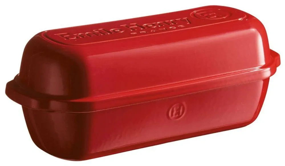 Emile Henry Kasten-Brotbackform groß – Farbe Granatapfel