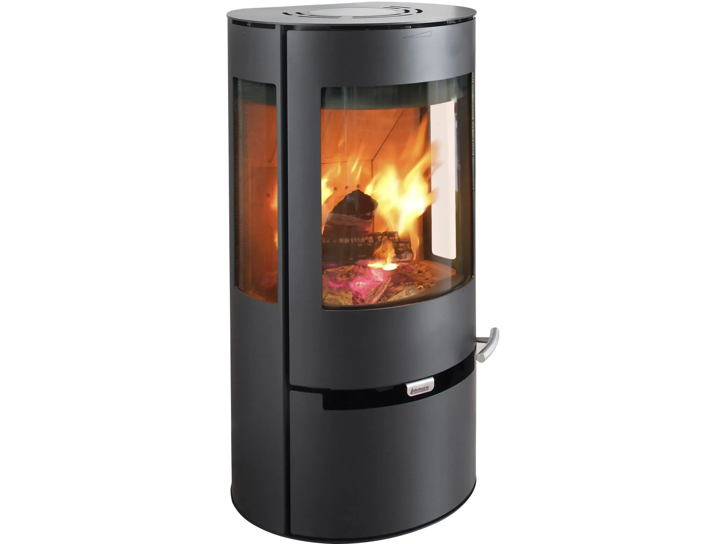 Aduro Kaminofen 9 mit Stahlverkleidung in Schwarz – 6 kW, EEK: A+