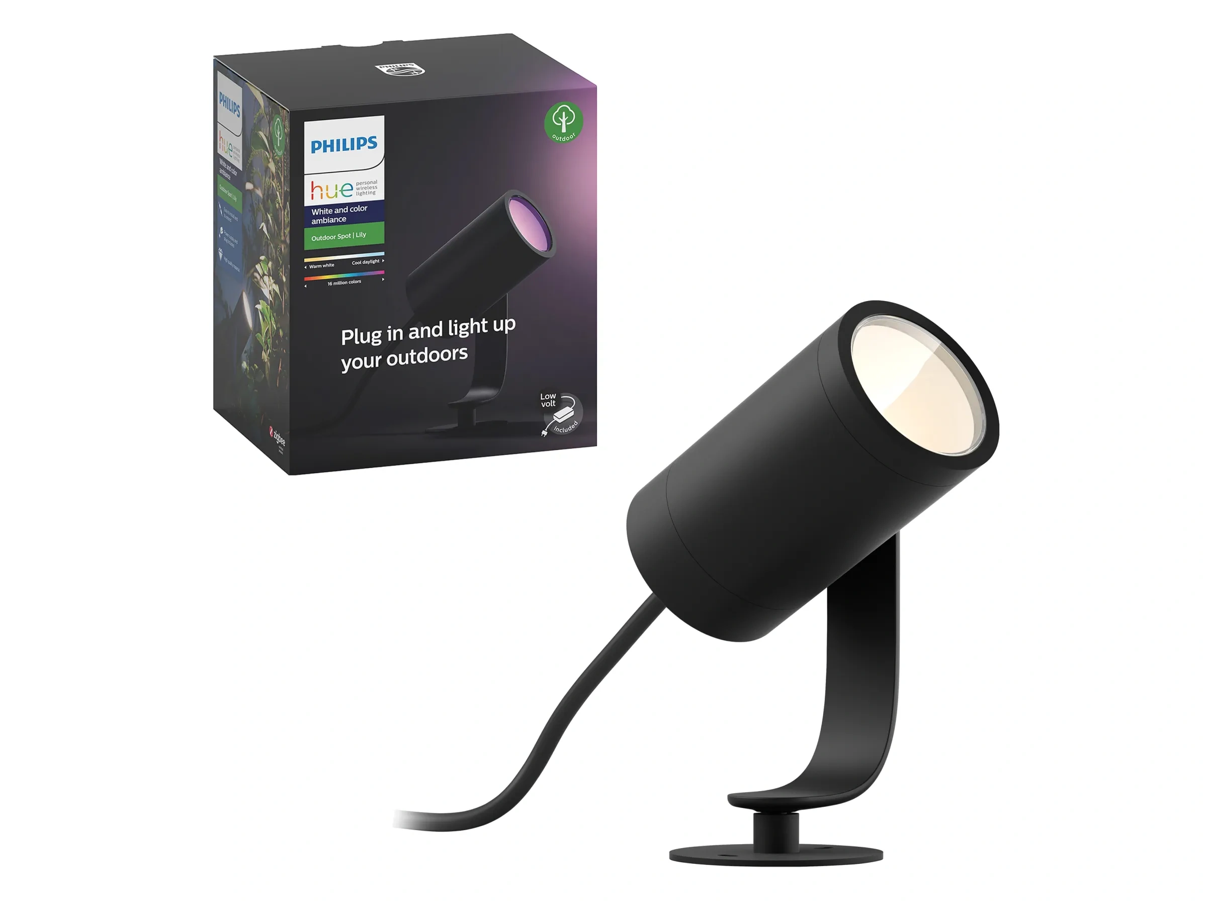 Philips Hue LED-Spot Lily White & Color Ambiance 1-flammig Schwarz Basis-Set Philips Hue LED-Spot Lily White & Color Ambiance 1-flammig Schwarz Basis-Set