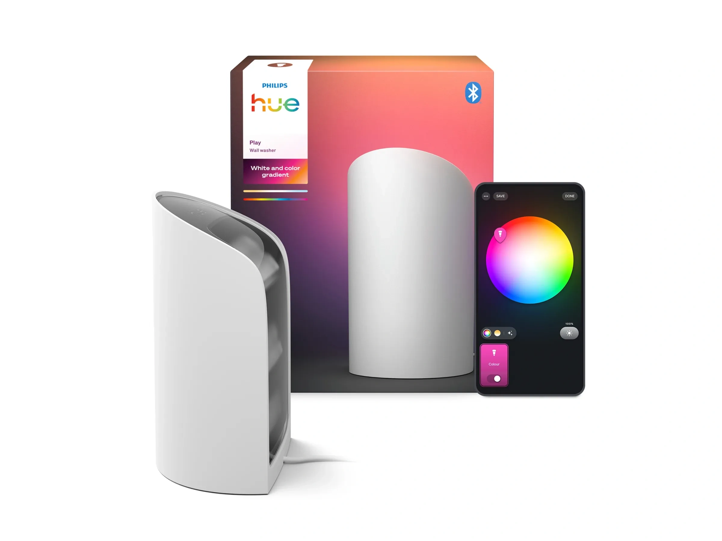 Philips Hue LED-Wallwasher Play CCT 15,7 cm x 9,1 cm Weiß Philips Hue LED-Wallwasher Play CCT 15,7 cm x 9,1 cm Weiß